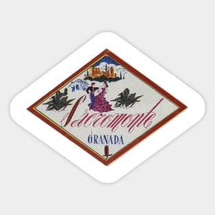 Flamenco Granada Andalucia Spain Vintage Sticker